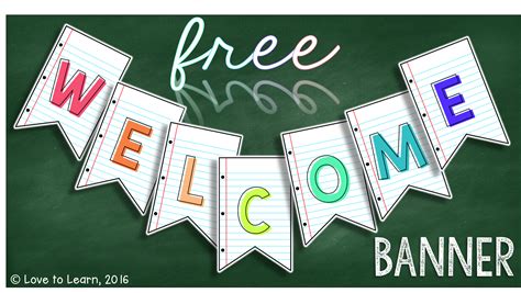 Dress up your classroom with this FREE printable welcome pennant banner. | Classroom banner ...