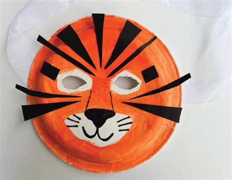 Paper Plate Tiger Masks