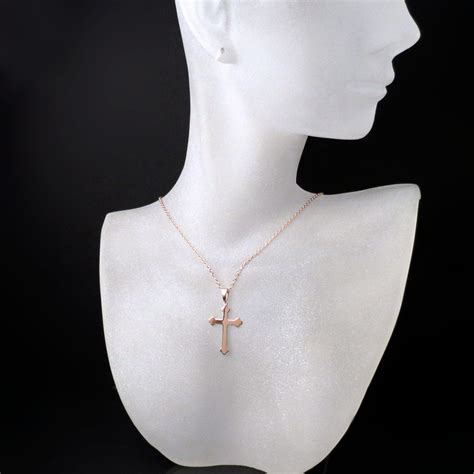 Rose Gold Orthodox Cross in 14K Gold - Zoran Designs