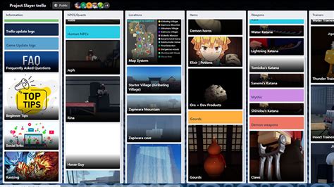 Project Slayers Trello Link (Official) And Wiki Guide - Gamer Tweak