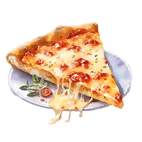 Pizza Slice Watercolor Clipart 24637782 PNG