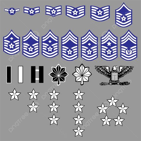 Air Force Vector Hd PNG Images, Us Air Force Rank Insignia For Officers ...