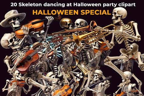 Skeleton Dancing at Halloween Party Graphic by Gfxnazim · Creative Fabrica