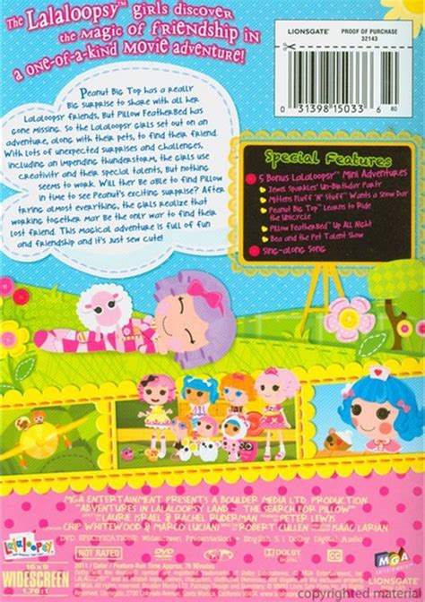 Adventures In Lalaloopsy Land: The Search For Pillow (DVD 2011) | DVD ...