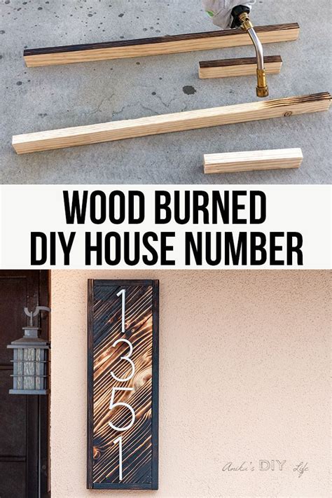 Easy Wooden DIY House Number Sign | House numbers diy, House numbers, House number sign