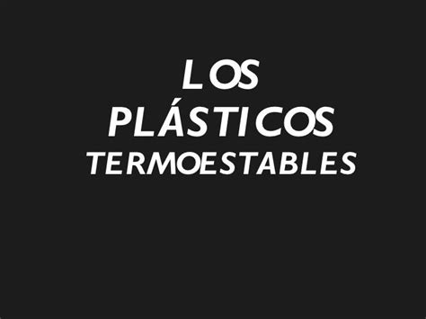 Plásticos termoestables