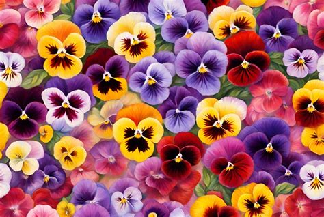 Colorful Pansy Flower Background Free Stock Photo - Public Domain Pictures