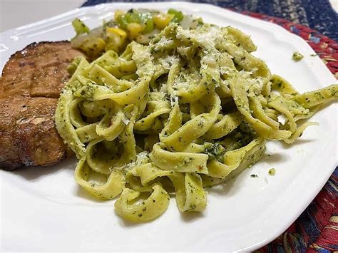 Fettuccine with Pesto - Country at Heart Recipes