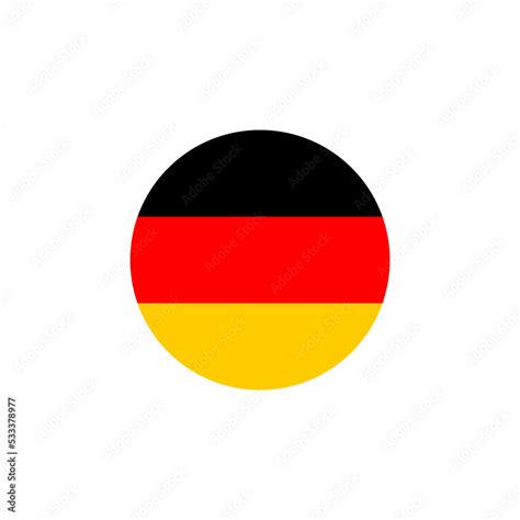 Germany flag icon set. National german flag, circle, square logo in png flat style. Stock ...