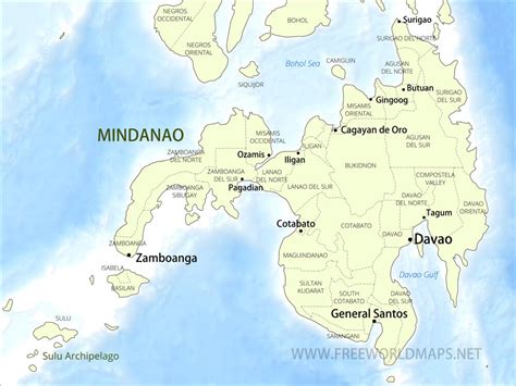 Mindanao Map With Detail