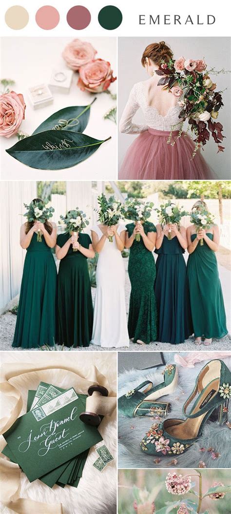 ️ 16 Dark Green & Emerald Wedding Color Palette Ideas 2024 | Colors for Wedding