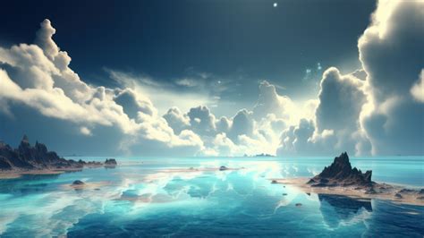 Clouds Meet The Sea AI Generated 4K Wallpaper - Pixground - Download ...