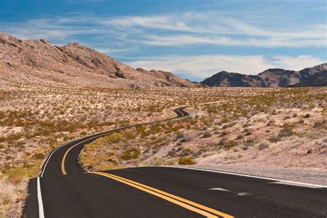 A road in the desert of Nevada, USA | Stock image | Colourbox