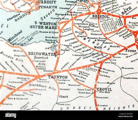 . English: The Great Western Railway system in Somerset, England. circa 1930. Great Western ...