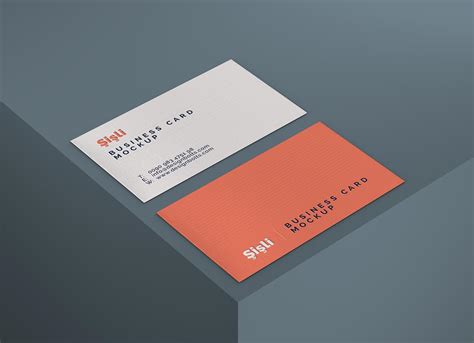 Free Simple Photorealistic Business Card Mockup PSD - Good Mockups