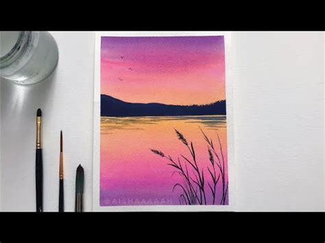 Sunset Paintings In Watercolor