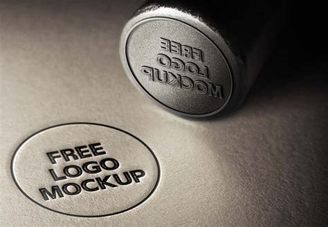 Free Metal Stamp Logo Mockup (PSD)