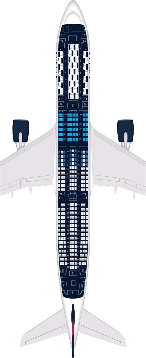 Airbus A350 1000 Delta Seat Map - Image to u