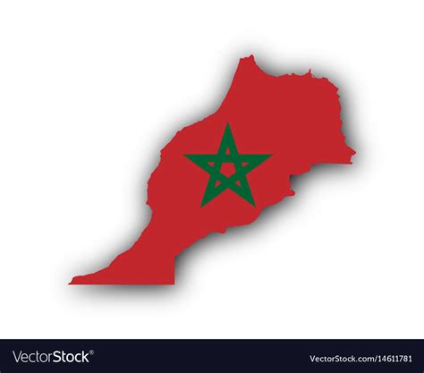 Map and flag of morocco Royalty Free Vector Image