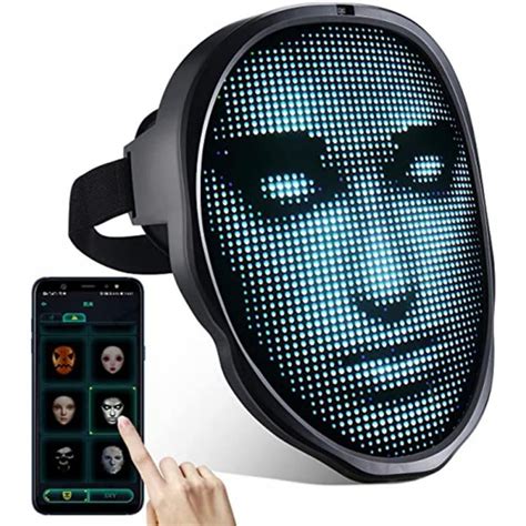 LED Halloween Mask with Bluetooth Programmable Coolest Mask for ...