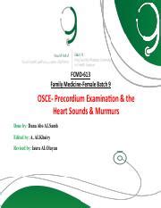 28. Precordium Examination & the Heart Sounds & Murmurs.pdf - FCMD%613! Family.Medicine%Female ...