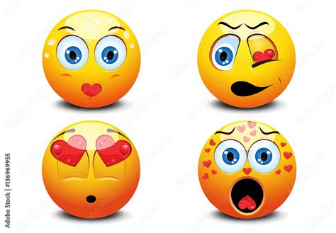 4 Large Emoji Face Icons Stock Template | Adobe Stock