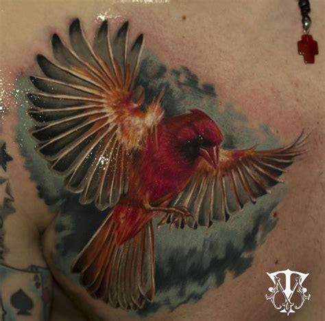 Tattoo Social Network | Red bird tattoos, Ink tattoo, Tattoos