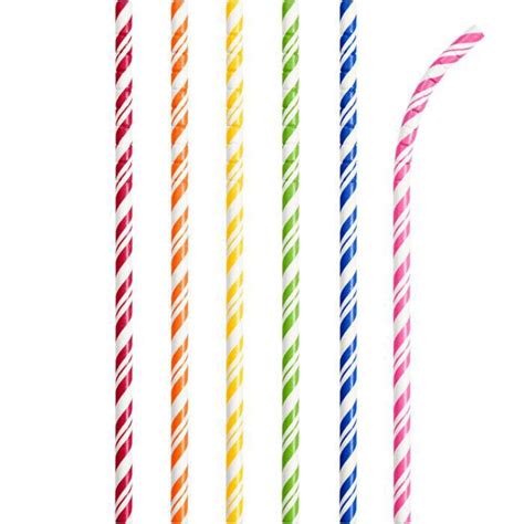 Striped Paper Straws Assorted Colors Rainbow Party Straws - Etsy