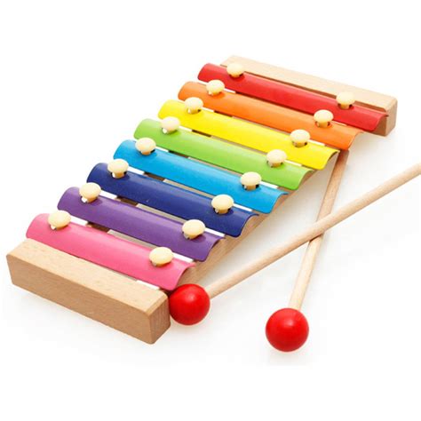 Eight-tone Xylophone - Children's Wooden Toys Children's Early Childhood Teaching Wooden ...