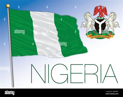 Nigeria drapeau national officiel et armoiries, afrique, illustration vectorielle Image ...