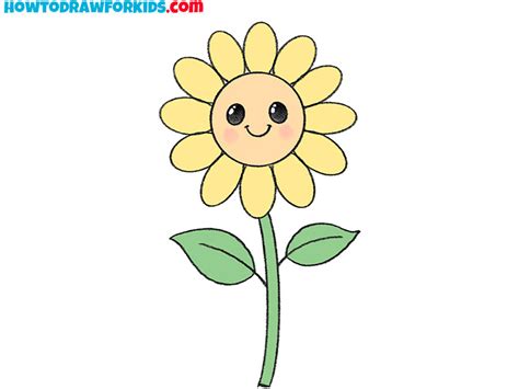 How to Draw a Cute Flower - Easy Drawing Tutorial For Kids