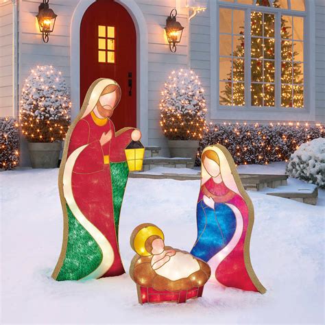 Life Size Lighted Outdoor Nativity Scene - Outdoor Lighting Ideas