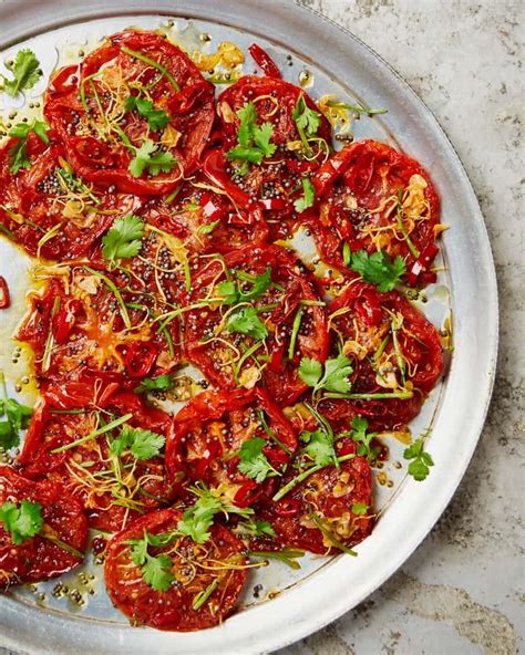 Yotam Ottolenghi’s grilled beef tomatoes with chilli, garlic and ginger Israeli Salad, Israeli ...