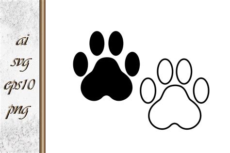 Dog Paw Print Stencil Graphic by IrynaShancheva · Creative Fabrica