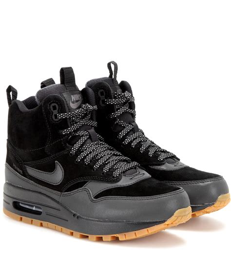 Nike Air Max 1 Mid Sneaker Boots in Black/Black (Black) - Lyst