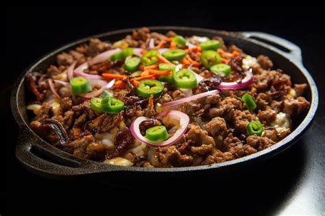 Premium AI Image | Picture of Sizzling Pork Sisig