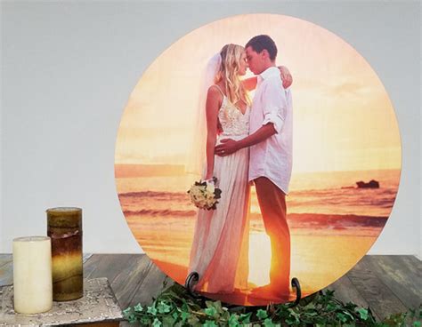 Print Your Photographs On Wood - Round Wood Photo Print