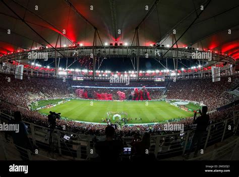 Maracanã stadium full of Flamengo soccer fans. Traditional football ...