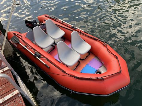 Saturn 13' inflatable sport boats with air deck floors are great as runabouts.