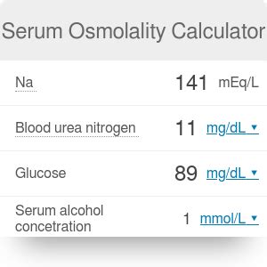 Serum Osmolality Calculator & Formula - Omni