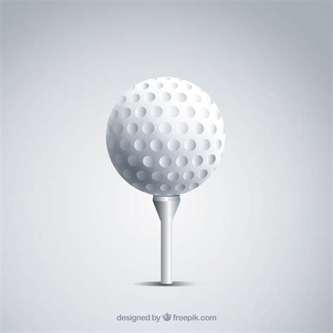 Free Vector | Golf ball on tee in realistic style