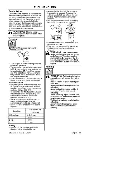 Husqvarna 125BV User Manual BLOWER Manuals And Guides L0808004