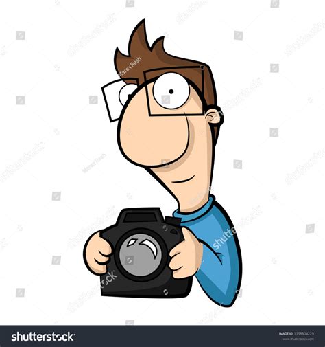 Cartoon Character Photographer Vector Drawing Stock Vector (Royalty Free) 1158804229 | Shutterstock