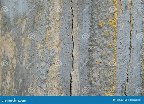 Old Foundation and Plaster Wall with Cracks. Building Requiring Repair Closeup Stock Image ...