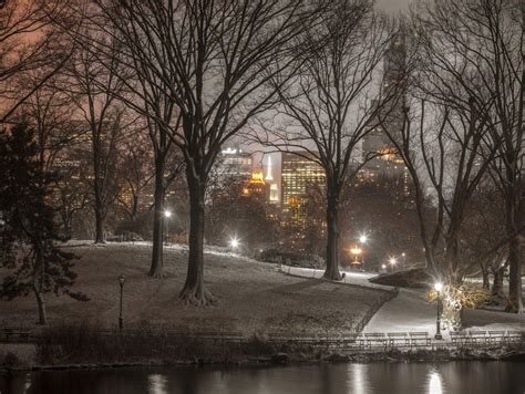 Central Park In The Snow At Night Wallpapers - Wallpaper Cave