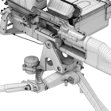 Xm307 Machine Gun 3d Max