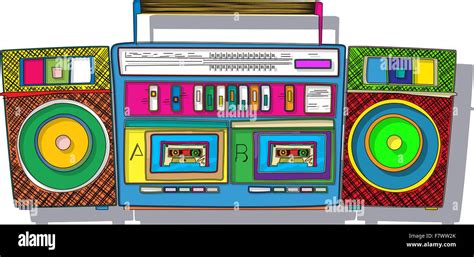 Pop Art boombox Stock Vector Art & Illustration, Vector Image: 90922907 - Alamy