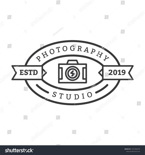 Camera Photography Logo Design Outline Style Stock Vector (Royalty Free) 1301960476 | Shutterstock