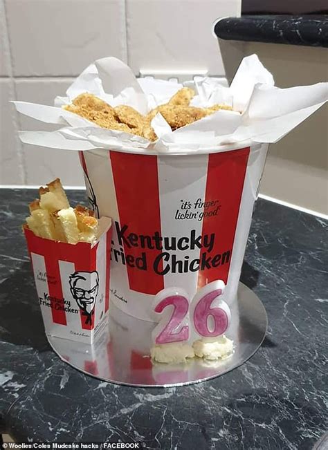 Home cook shows off her incredible KFC bucket cake for her son made ...