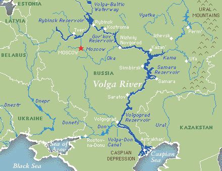 Volga River Map ~ FABROSWORLD